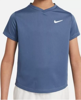 NikeCourt Dri-FIT Victory-Chlapecké tenisové triko šedo-modré