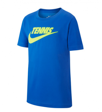 NikeCourt Dri-FIT-Chlapecké tenisové triko modré