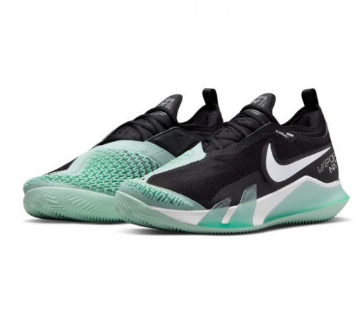 NikeCourt React Vapor NXT-Pánské tenisové antukové boty černo-zelené