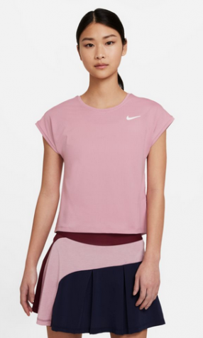 NikeCourt Victory-Dámské tenisové triko pudrové