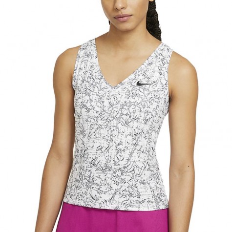 NikeCourt Victory-Dámský tenisový nátělník bílo-černý