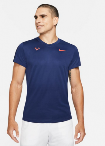 RAFA M NKCT DF CHALLNGR TOP SS-Pánské tenisové triko modré