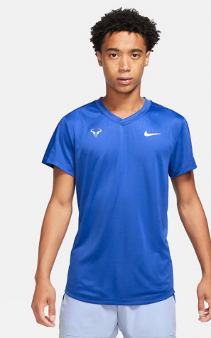 RAFA M NKCT DF CHALLNGR TOP SS-Pánské tenisové triko světle modré