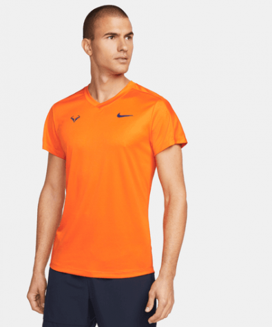 RAFA M NKCT DF CHALLNGR TOP SS-Pánské tenisové triko oranžové