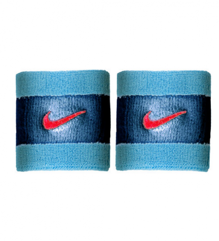 SWOOSH WRISTBANDS-Krátká modro-modrá potítka