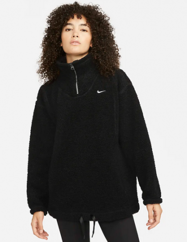 W NK TF STMT COZY TOP HZ-Dámská teplá mikina černá