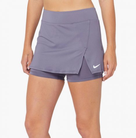 W NKCT DF VCTRY SKIRT STRT-Dámská tenisová sukně šedo-fialová