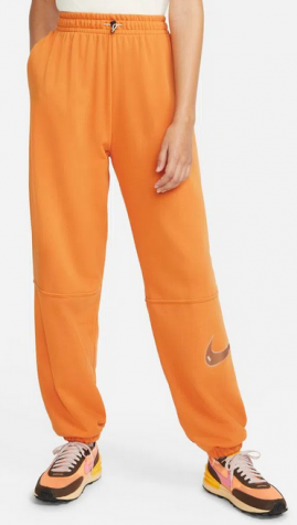 W NSW SWSH FLC HR JOGGER-Dámské tepláky oranžové