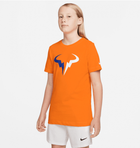 YTH NKCT DF TEE RAFA SSNL-Chlapecké tenisové triko oranžové