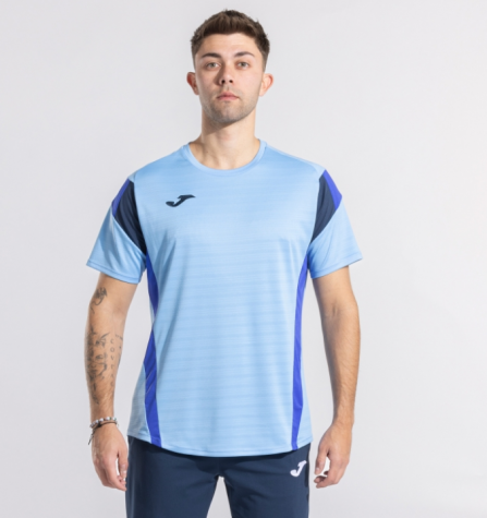 T-SHIRT SHORT SLEEVE MONTREAL LIGHT BLUE DARK NAVY-Pánské tenisové triko