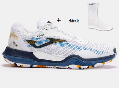 Joma POINT MEN 2402 BLANCO AZUL-Pánské tenisové boty