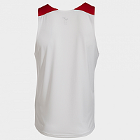 ELITE X SLEEVELESS SHIRT WHITE RED-Pánský nátělník