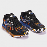 Joma POINT MEN 2401 NEGRO NARANJA-Pánské tenisové antukové boty