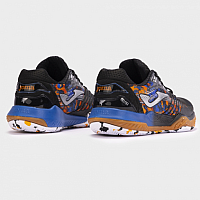 Joma POINT MEN 2401 NEGRO NARANJA-Pánské tenisové antukové boty