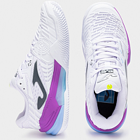 Joma ROLAND LADY 2402 WHITE VIOLET-Dámské tenisové antukové boty