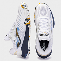 POINT MEN 2402 WHITE BLUE-Pánské tenisové antukové boty