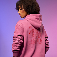 U-TRIBE HOODIE PINK-Volnočasová mikina