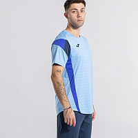 T-SHIRT SHORT SLEEVE MONTREAL LIGHT BLUE DARK NAVY-Pánské tenisové triko