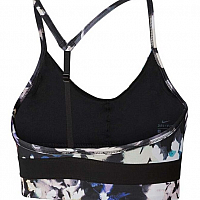 Nike INDY BRA FLORAL LONG LINE-Dámská sportovní podprsenka